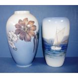 Two various Royal Copenhagen mantle vases