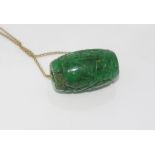 Green bead pendant