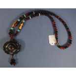 Chinese agate necklace & pendant
