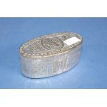 Antique French plate silver snuff box