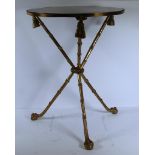 French style brass and glass occasional table