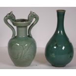 Two Celadon vases