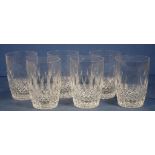 Six Waterford crystal Colleen water glasses