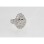 18ct white gold diamond dress ring