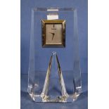 Waterford crystal art deco style desk clock