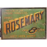 Vintage 'Rosemary' tobacco tin advertising sign