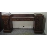 Late Georgian twin pedestal sideboard