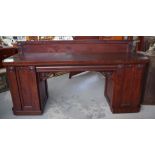 Early Victorian mahogany pedestal sideboard