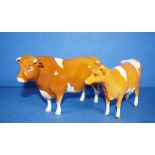 Two various Beswick standing cattle figures