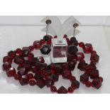Vintage cherry amber necklace & similar earrings