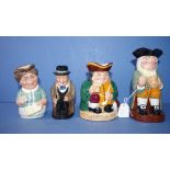 Four various Royal Doulton character jugs