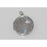 Good hallmarked round silver locket