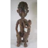 PNG mid century carved wooden figure group