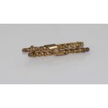 Vintage 15ct yellow gold and diamond brooch