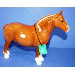 Beswick standing chestnut Shire horse figure