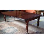Victorian style mahogany extension table
