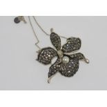Mimco black orchid necklace
