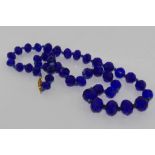 Deep blue crystal necklace