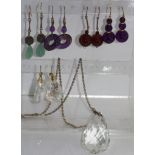 Various earrings suitable for pierces ears