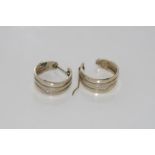 Hoop earrings marked 375