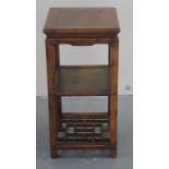 Chinese 3 tier square side table