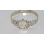 14ct white gold and diamond watch & band