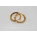 9ct yellow gold hoop earrings