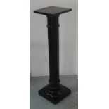 Black painted timber pedestal stand