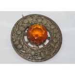 Large Scottish brooch with thistle design