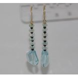 Aquamarine and blue topaz earrings