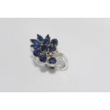 Vintage sapphire and diamond ring