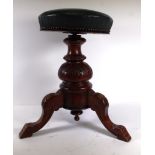 Victorian revolving piano stool