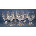 Six Waterford crystal Colleen claret goblets
