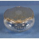 Vintage sterling silver lidded crystal bowl
