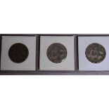 Three Australian George V florin coins