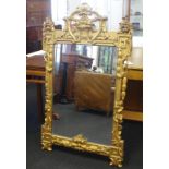 Large ornate gilt wall mirror