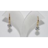 9ct yellow gold and cz earrings