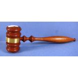 Vintage hand turned wood gavel