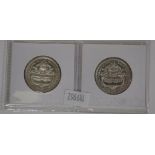 Two Australian 1927 Canberra florins