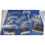 Hundred piece Community silver plate cutlery set