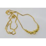 20ct yellow gold necklace with tab shaped links