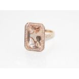 18ct rose gold, Morganite and diamond ring