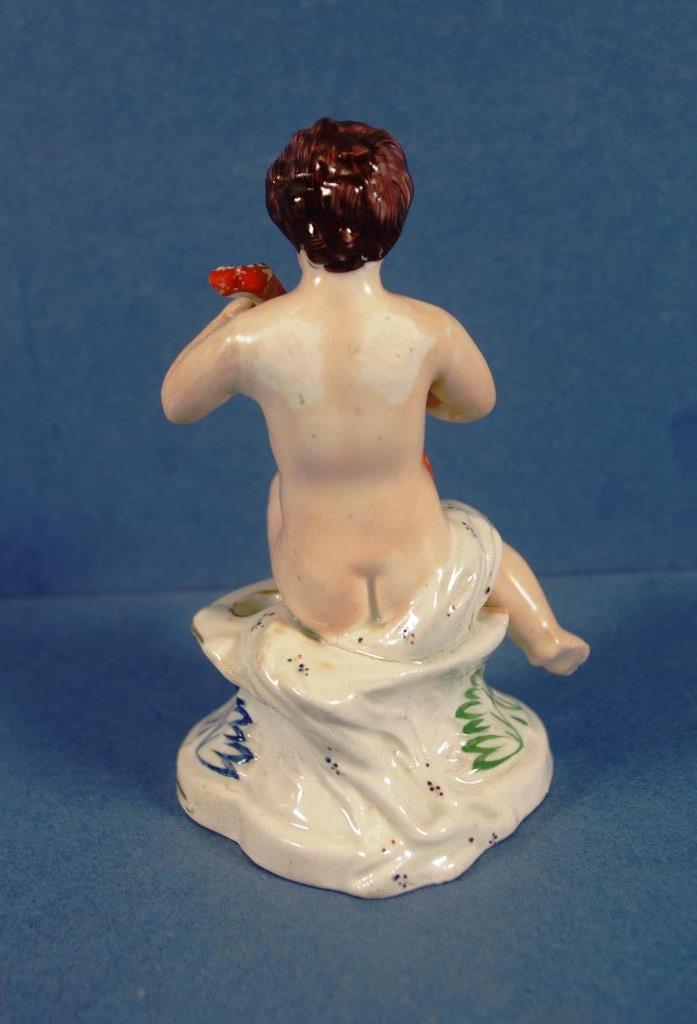 Antique Staffordshire figural inkwell - Image 2 of 3