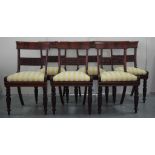 Six William IV mahogany dining chairs