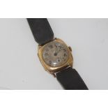 Vintage 9ct gold cased wristwatch