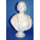 Young Queen Victoria parian bust