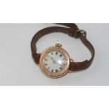 Vintage 9ct gold cased wristwatch