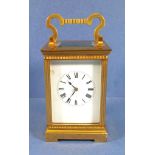 Vintage French brass cased carriage clock