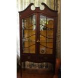 Late Victorian Sheraton revival display cabinet