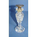 Vintage stg silver topped crystal perfume bottle